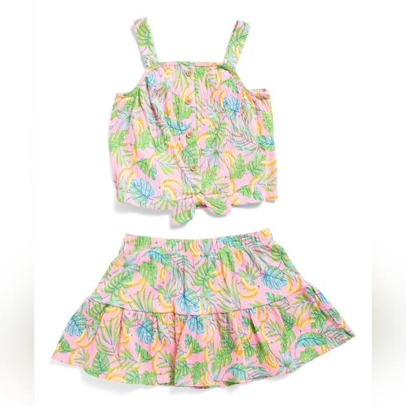 Cynthia Rowley Tropical Print Kids Skirt Set